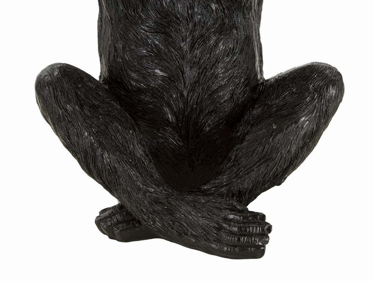 Skulptur Monkey Tray Banane Schwarz Goldfarben, B: 23 cm - Goldfarben/Schwarz, Basics, Kunststoff (23/31.5/23cm)