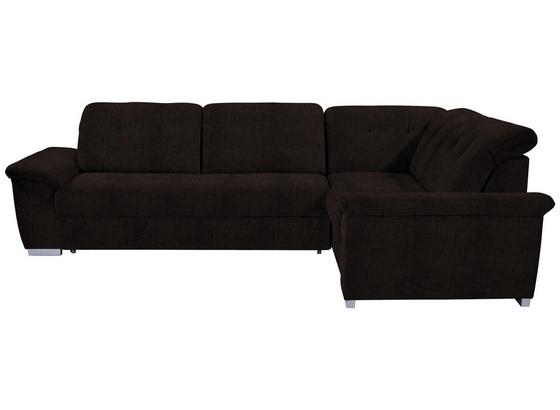 Ecksofa mit Schlaffunktion + Bettkasten Richmond, Webstoff - Dunkelbraun/Silberfarben, MODERN, Holz/Holzwerkstoff (285/206cm) - Ombra Ecksofa mit Schlaffunktion + Bettkasten Richmond, Webstoff - Dunkelbraun/Silberfarben, MODERN, Holz/Holzwerkstoff (285/206cm) - Ombra