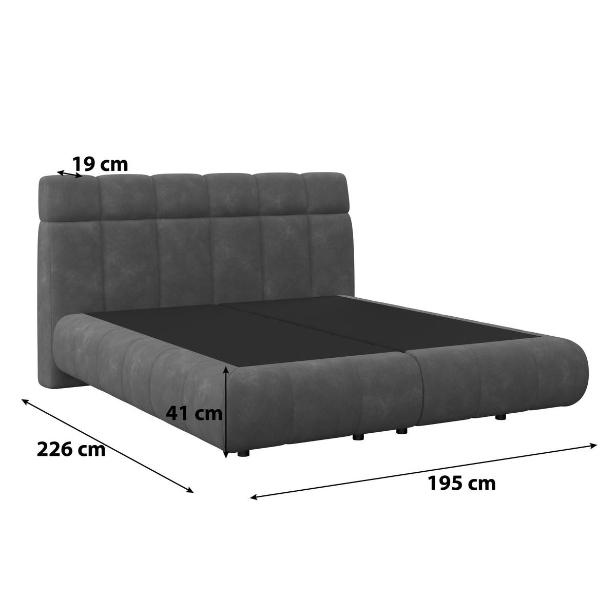 Boxspringbett Nobu o. Matratze Rostfarben, LF: 180x200 cm - Rostfarben/Schwarz, Trend, Holz/Textil (180/200cm)