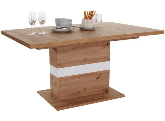 Ausziehtisch Kashmir 160 Az - Eichefarben/Weiß, MODERN, Holzwerkstoff (160/76/90cm) - James Wood Ausziehtisch Kashmir 160 Az - Eichefarben/Weiß, MODERN, Holzwerkstoff (160/76/90cm) - James Wood