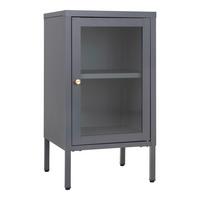 GARDEROBENSCHRANK Dalby Grau B: 38cm - Transparent/Grau, Design, Glas/Metall (38/70/35cm) - MID.YOU