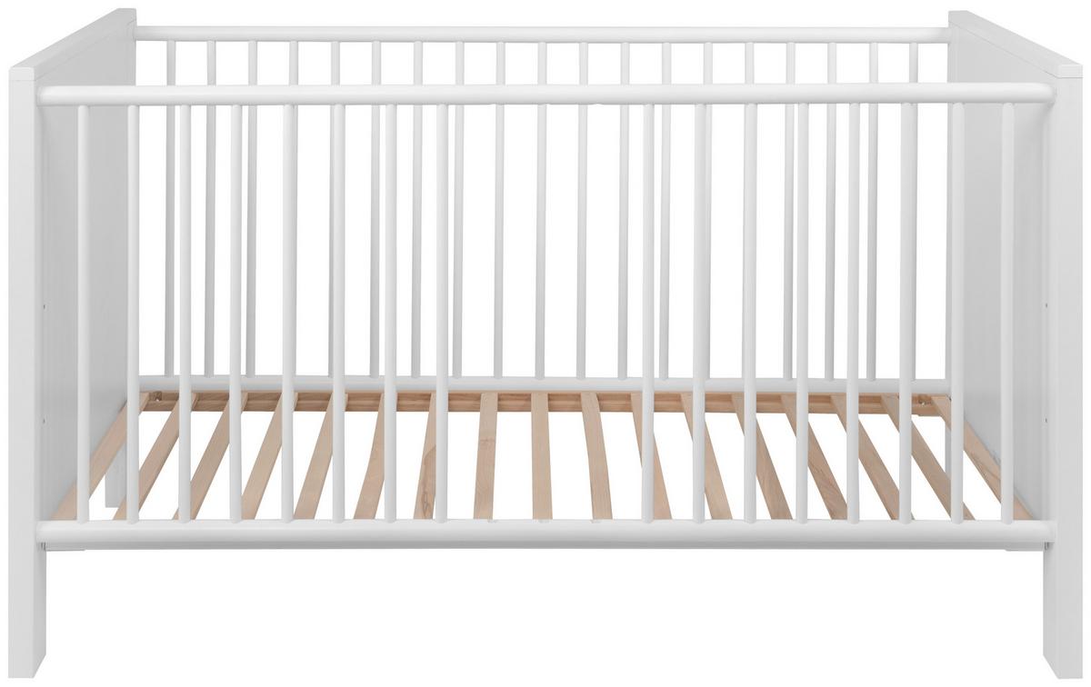 Gitterbett Landwood 66b Weiss Matt - Weiß, Basics, Holz/Holzwerkstoff (164/84/77cm) - MID.YOU