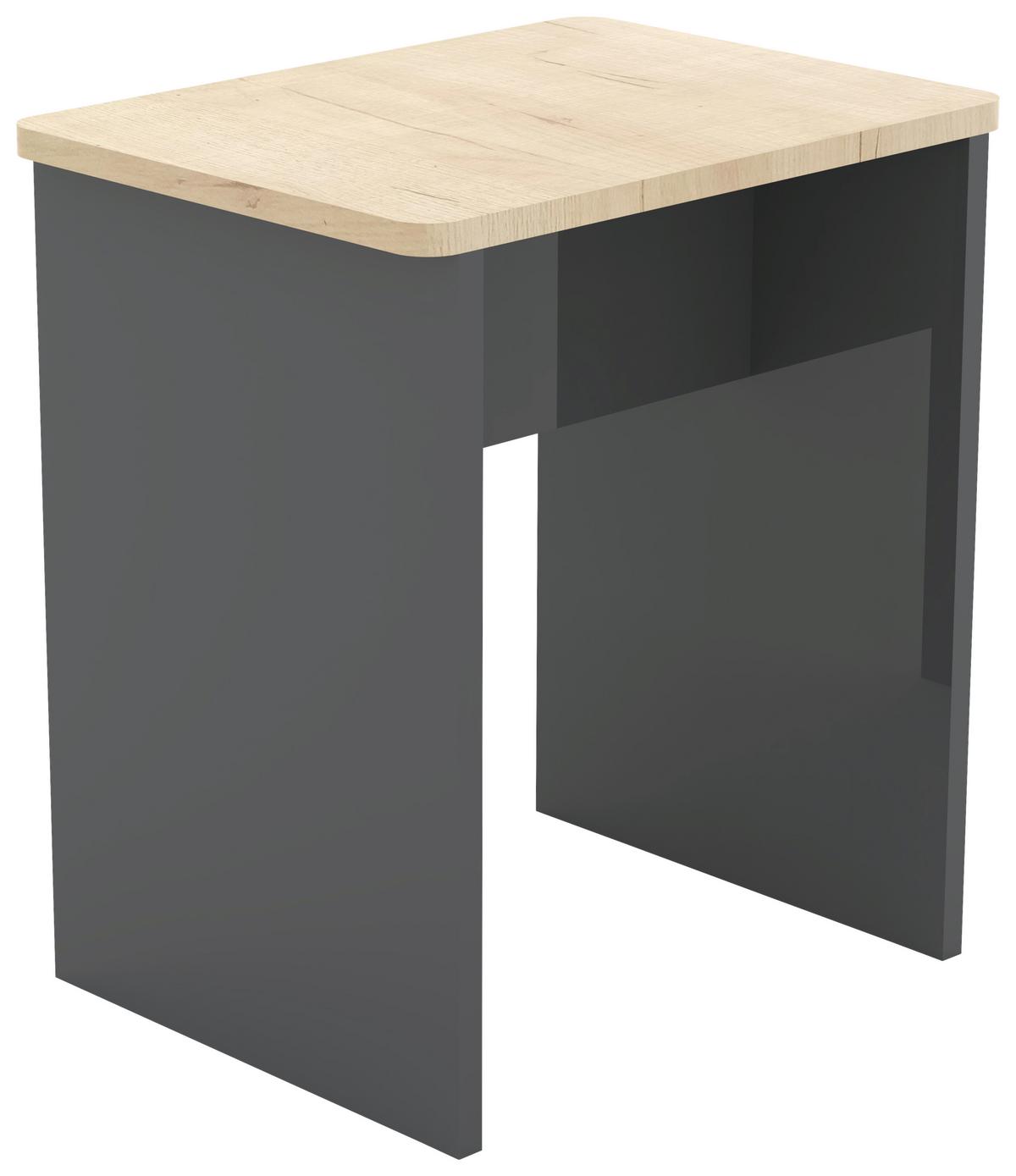 Hocker Esal Anthrazit B: 40 cm Esal - Anthrazit/Weiß, MODERN, Holzwerkstoff (40/45/30cm) - MID.YOU