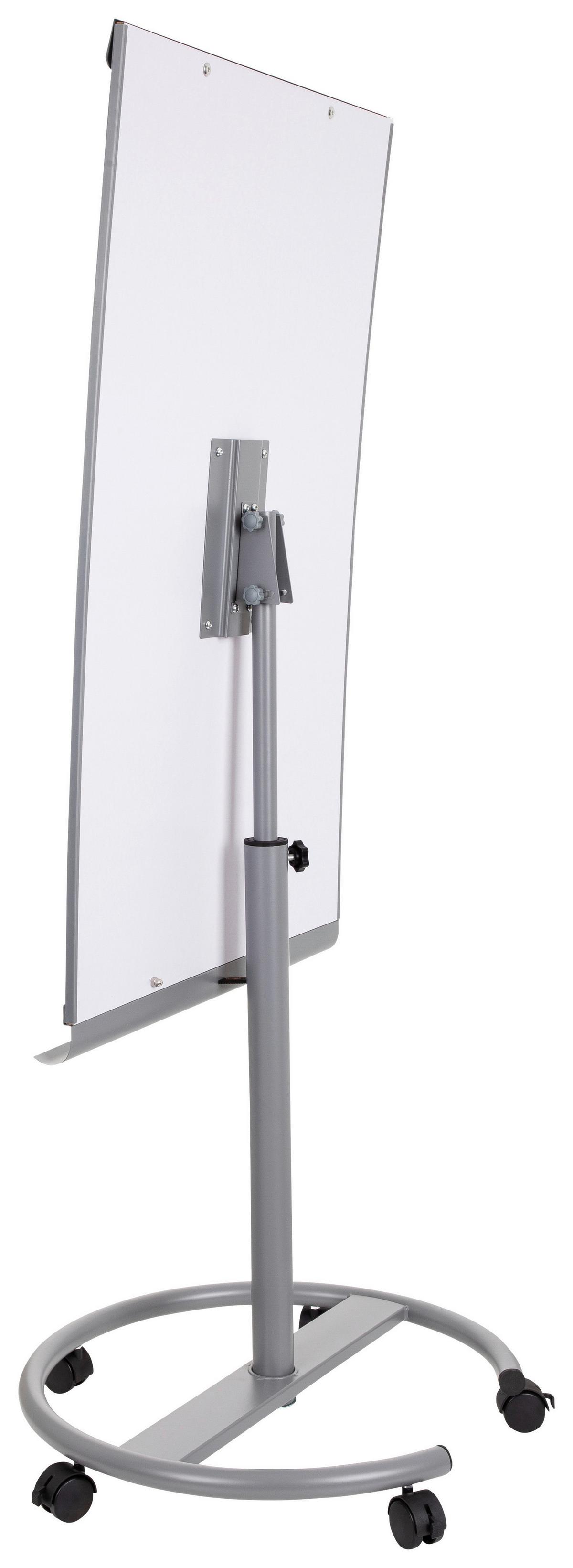 Whiteboard Multiboard - Silberfarben/Weiß, Basics, Kunststoff/Metall (65,5/133-190/60cm) - MID.YOU