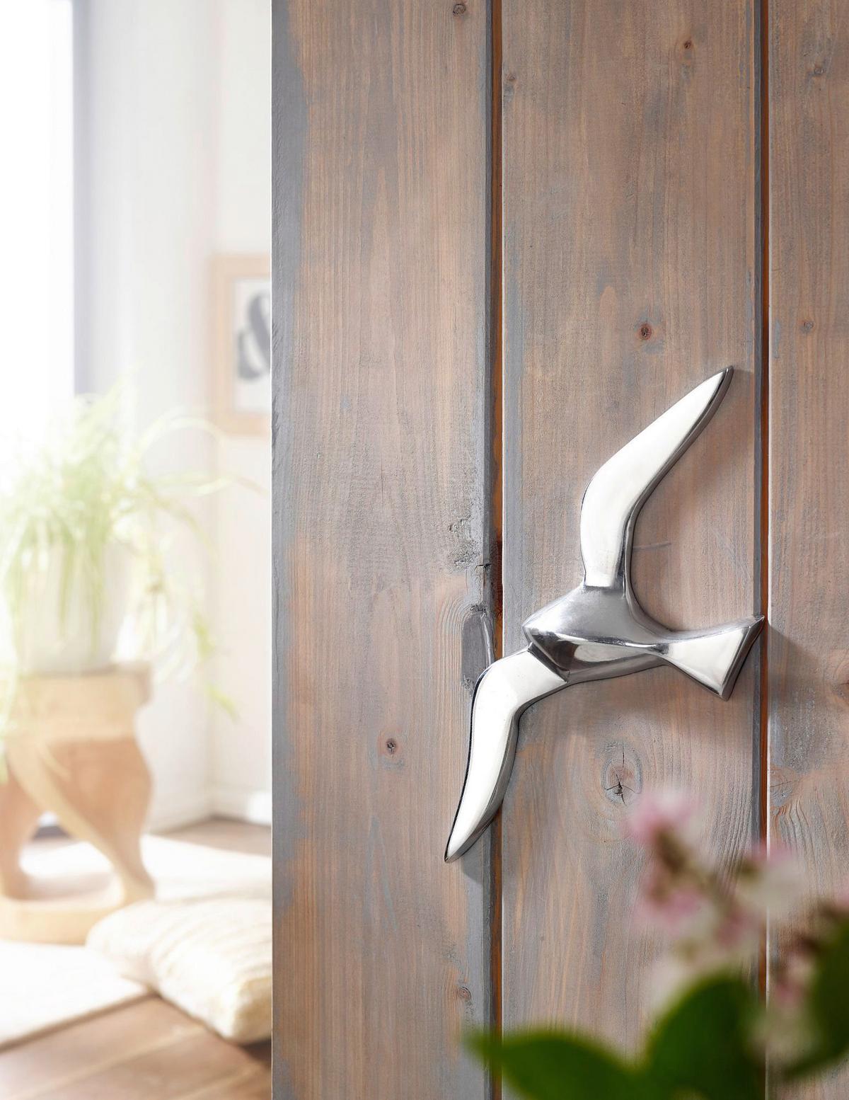 Wanddeko Wohnling Silber B: 13 cm - Silberfarben, MODERN, Metall (13/30/3cm) - MID.YOU