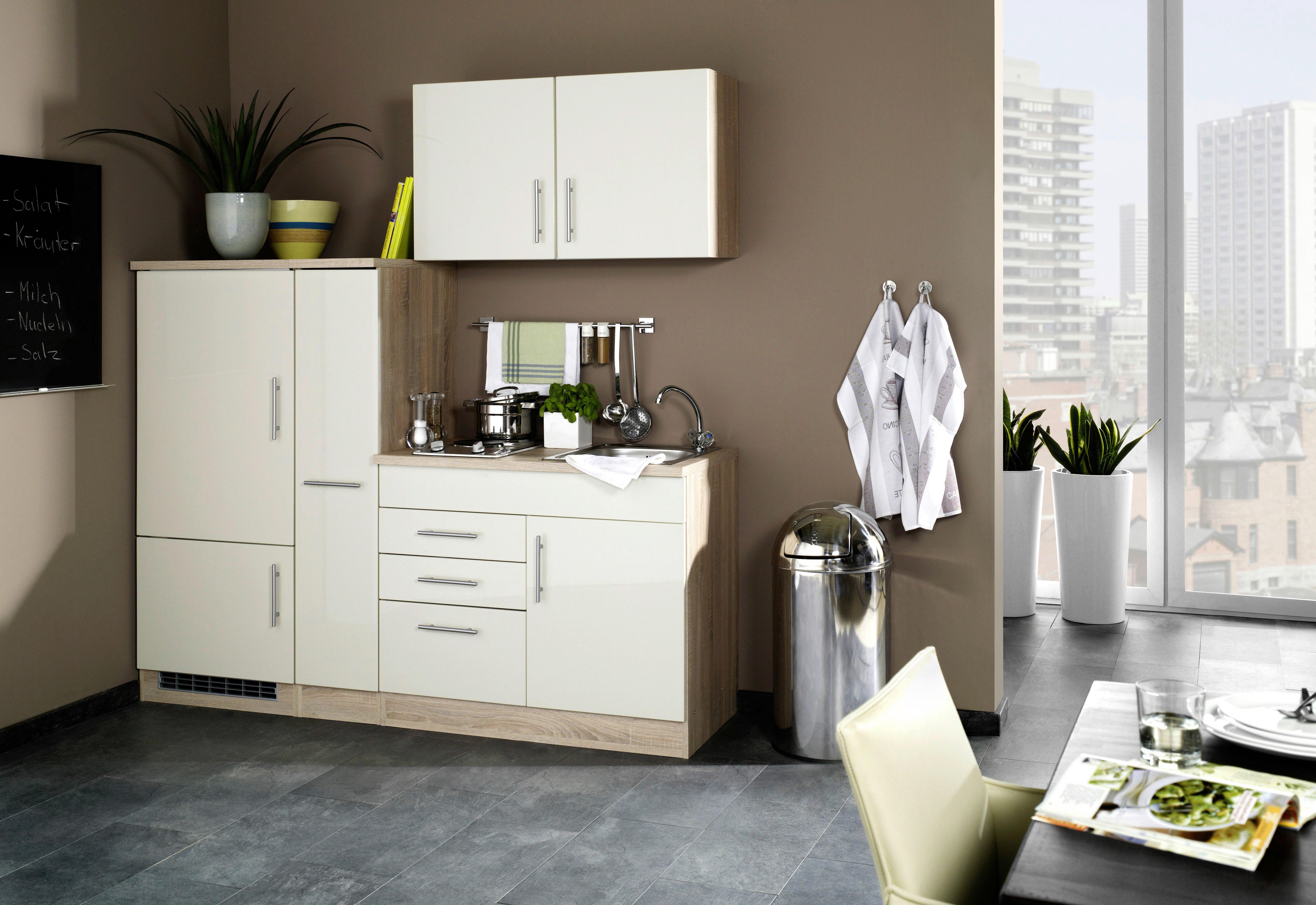 Küchenblock Toronto Creme/eiche Dekor B: 190 Cm - Eichefarben/Creme, MODERN, Holzwerkstoff (190cm) - Held
