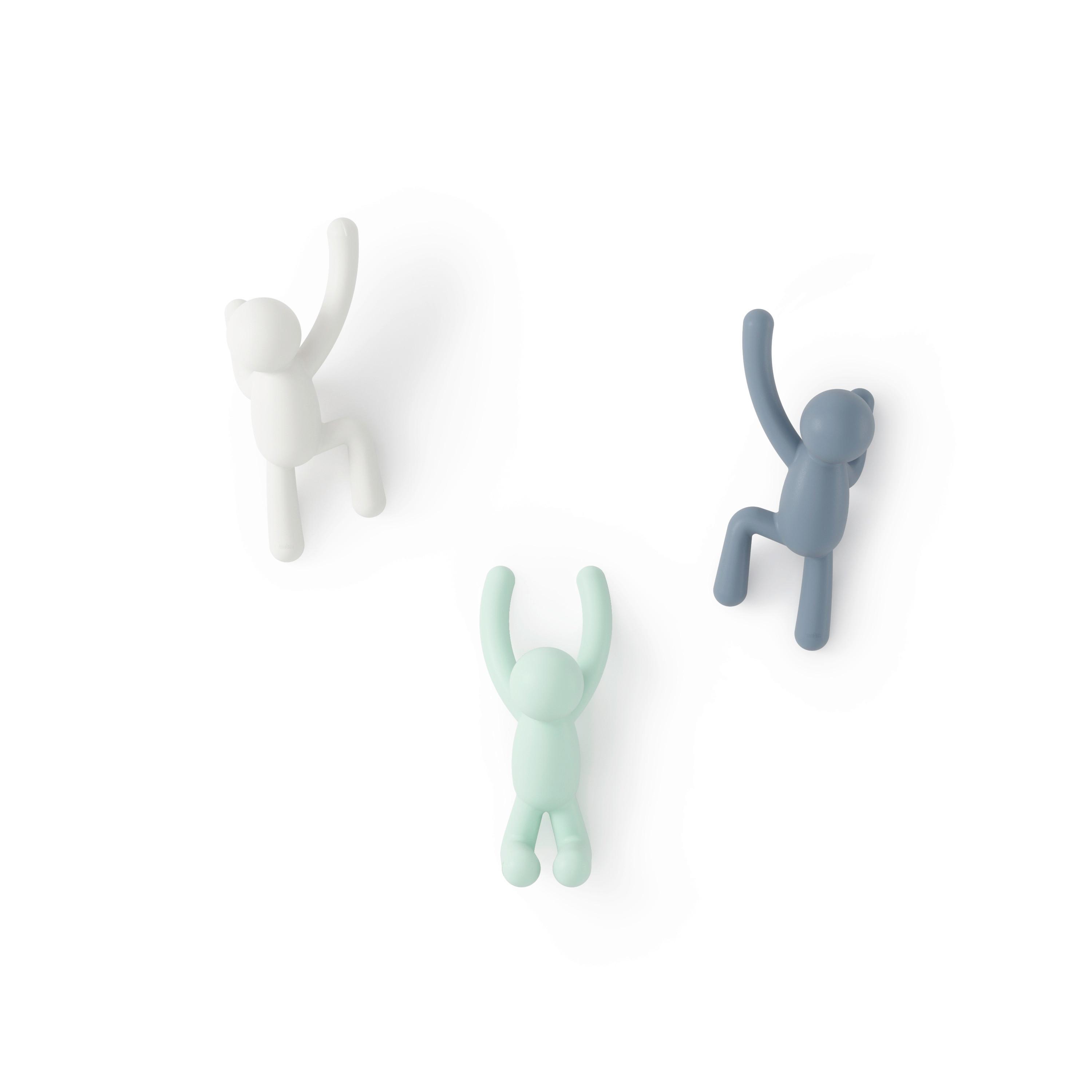 Háčky sada 3 ks barevná - vícebarevná, Moderní, plast (7/18/8cm) - Mömax
