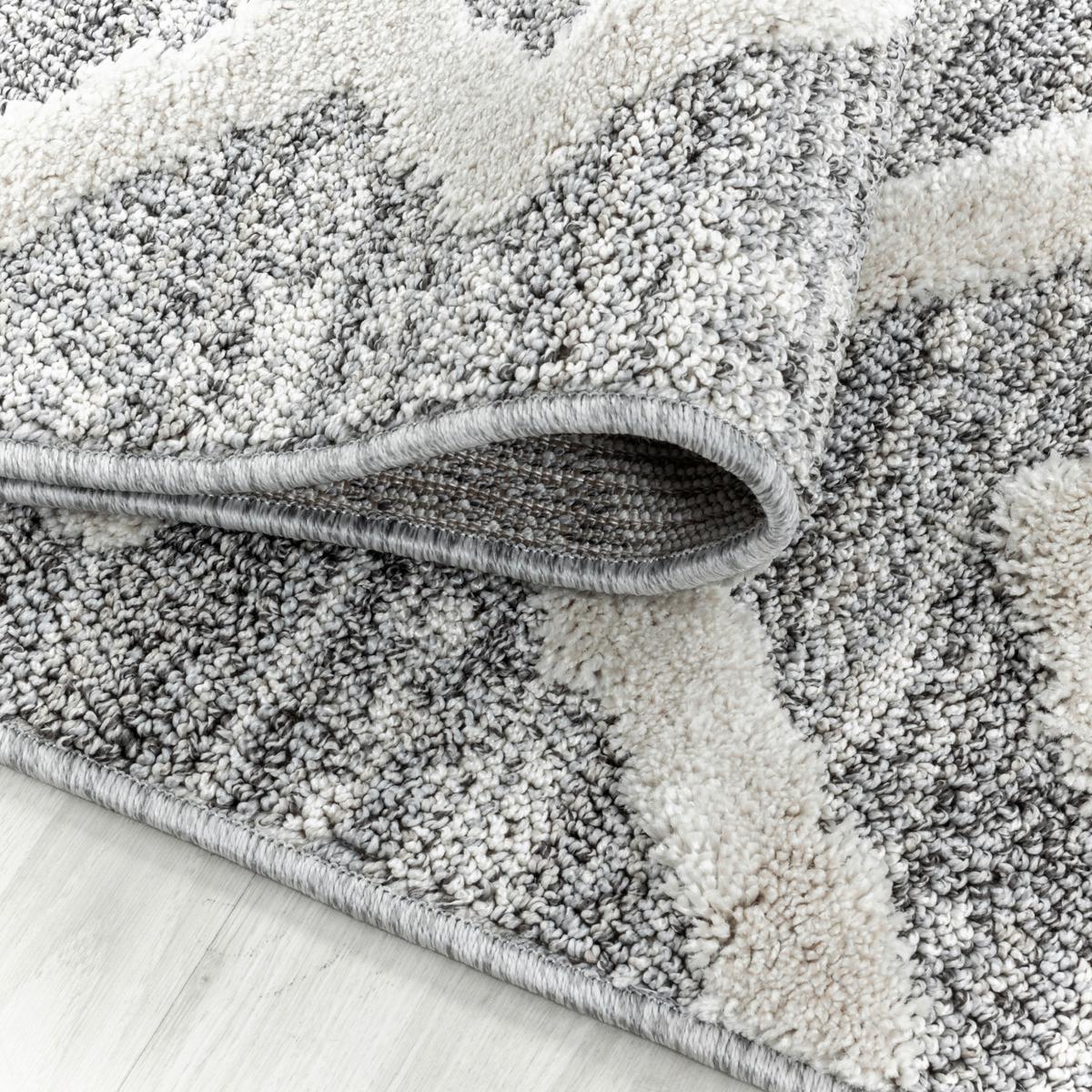 Teppich Läufer Grau Pisa 80x250 cm - Grau, KONVENTIONELL, Textil (80/250cm)