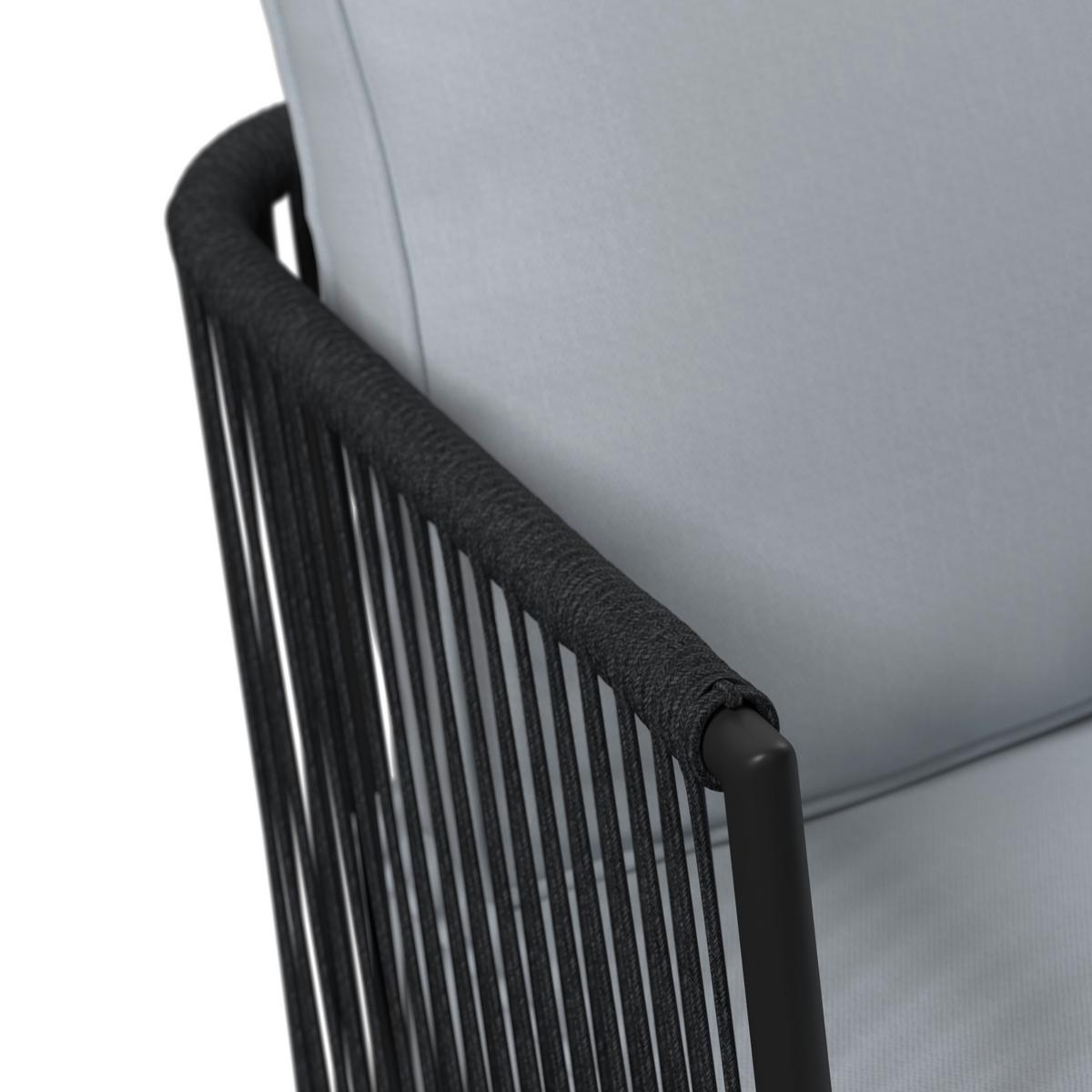 Loungegarnitur Montana - Schwarz, MODERN, Holz/Kunststoff - Beldano