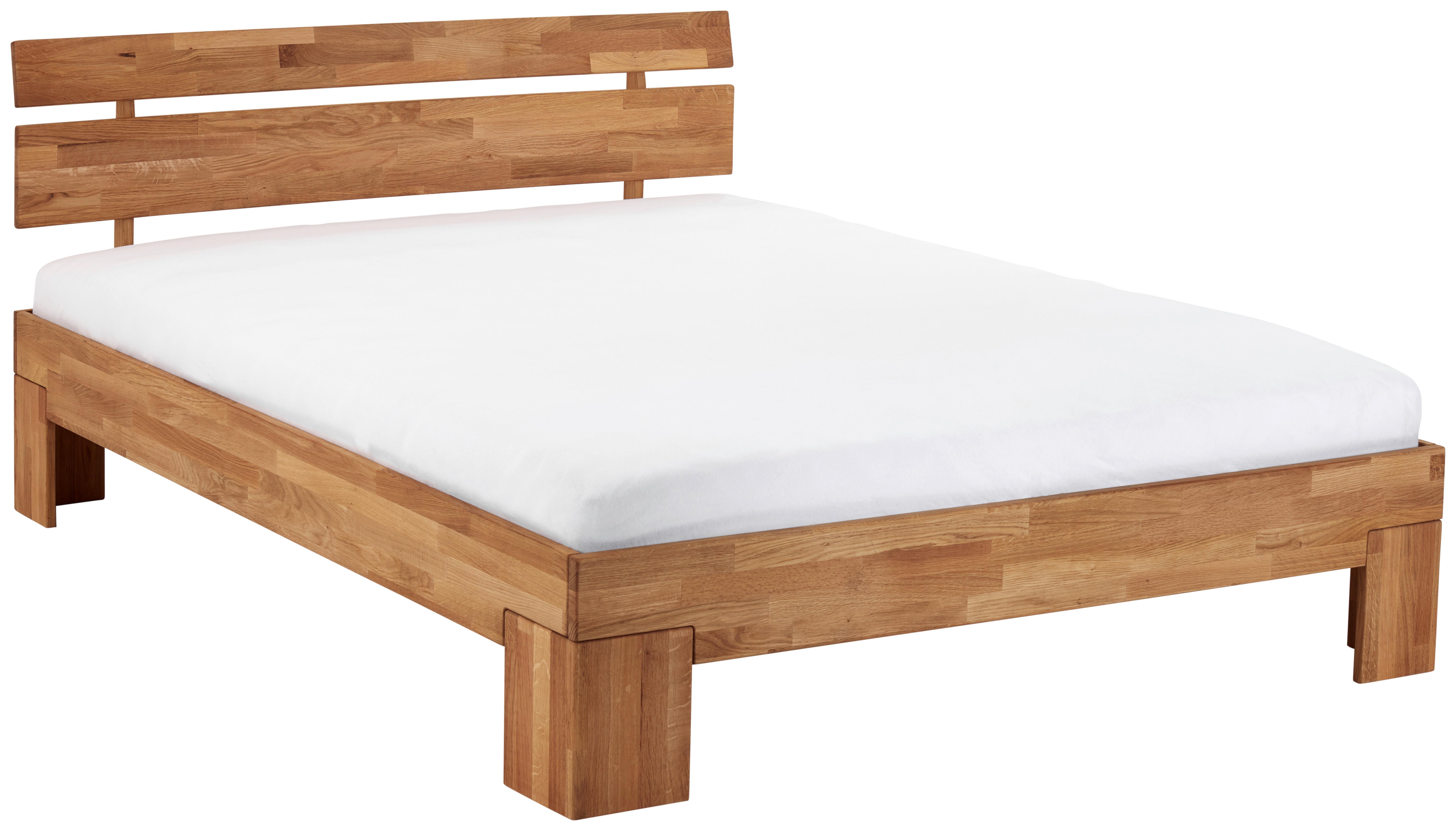 Futonbett Echtholz Massiv 120x200 Malu, Eiche Geölt - Eichefarben, Natur, Holz (120/200cm)