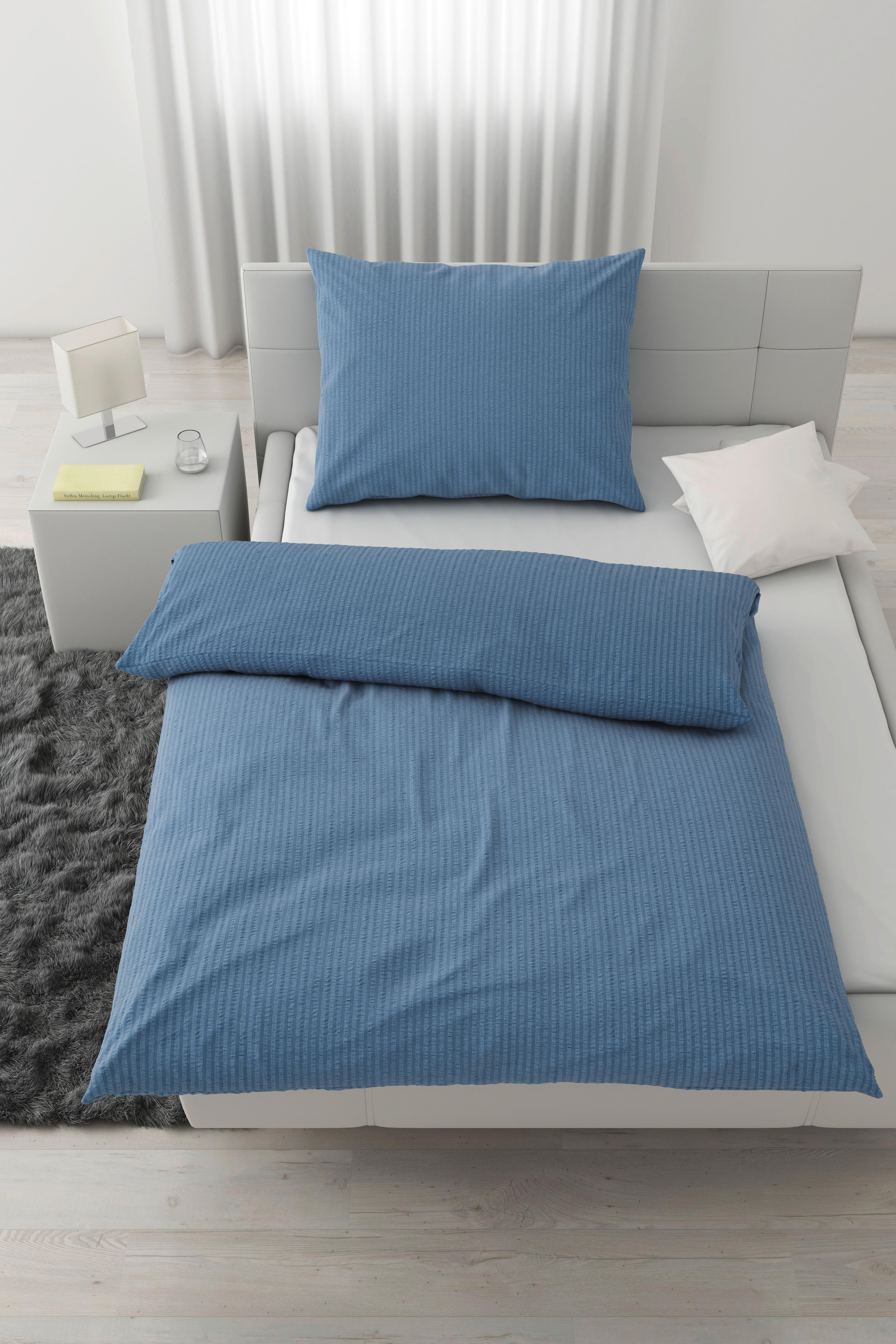 Posteľná Bielizeň Babs, 140/200cm, Modrá - modrá, Moderný, textil (140/200cm) - Modern Living
