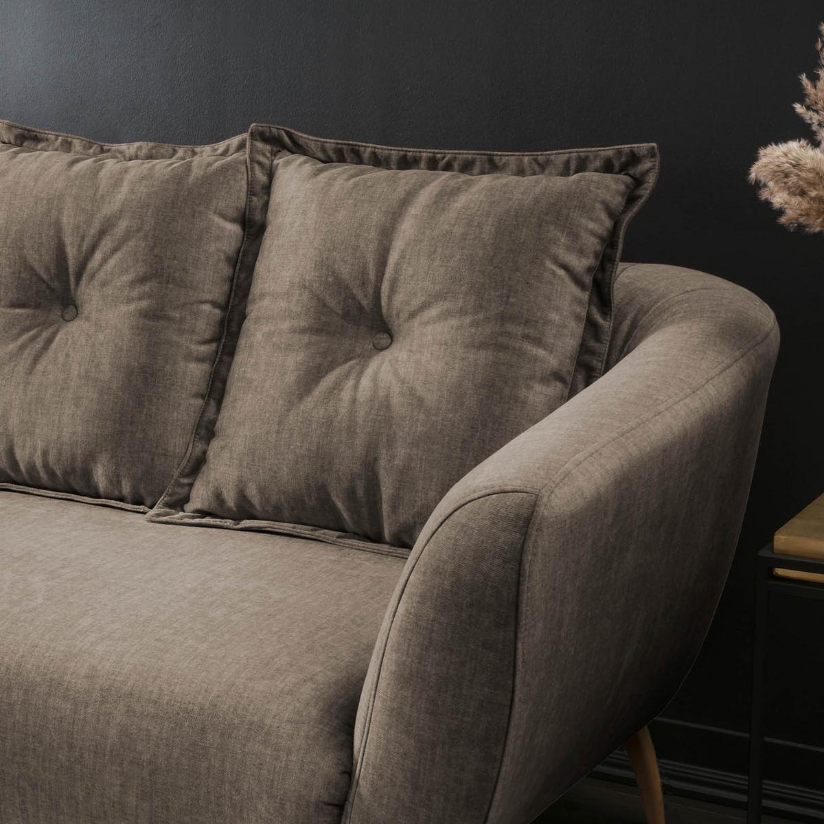 3-Sitzer-Sofa Baggio Braun B: 236 cm - Buchefarben/Braun, MODERN, Textil (236/94/103cm) - Livetastic