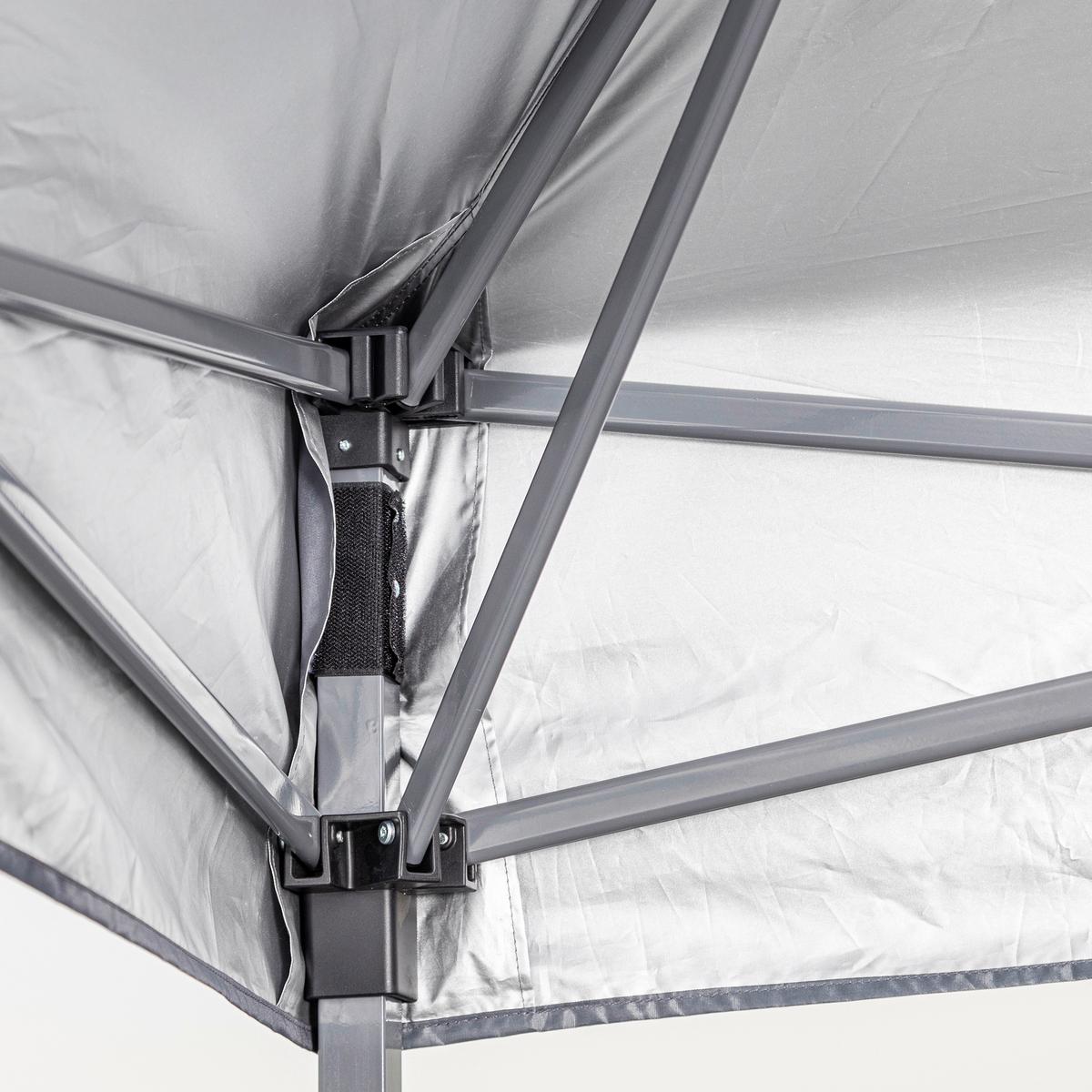 Pavillon 360x360 cm Uv-Beständig, Faltbar - Basics, Textil/Metall (360/306/360cm)