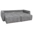 Schlafsofa Bali - Schwarz/Grau, MODERN, Holz/Textil (245/74-90/104cm) - Luca Bessoni