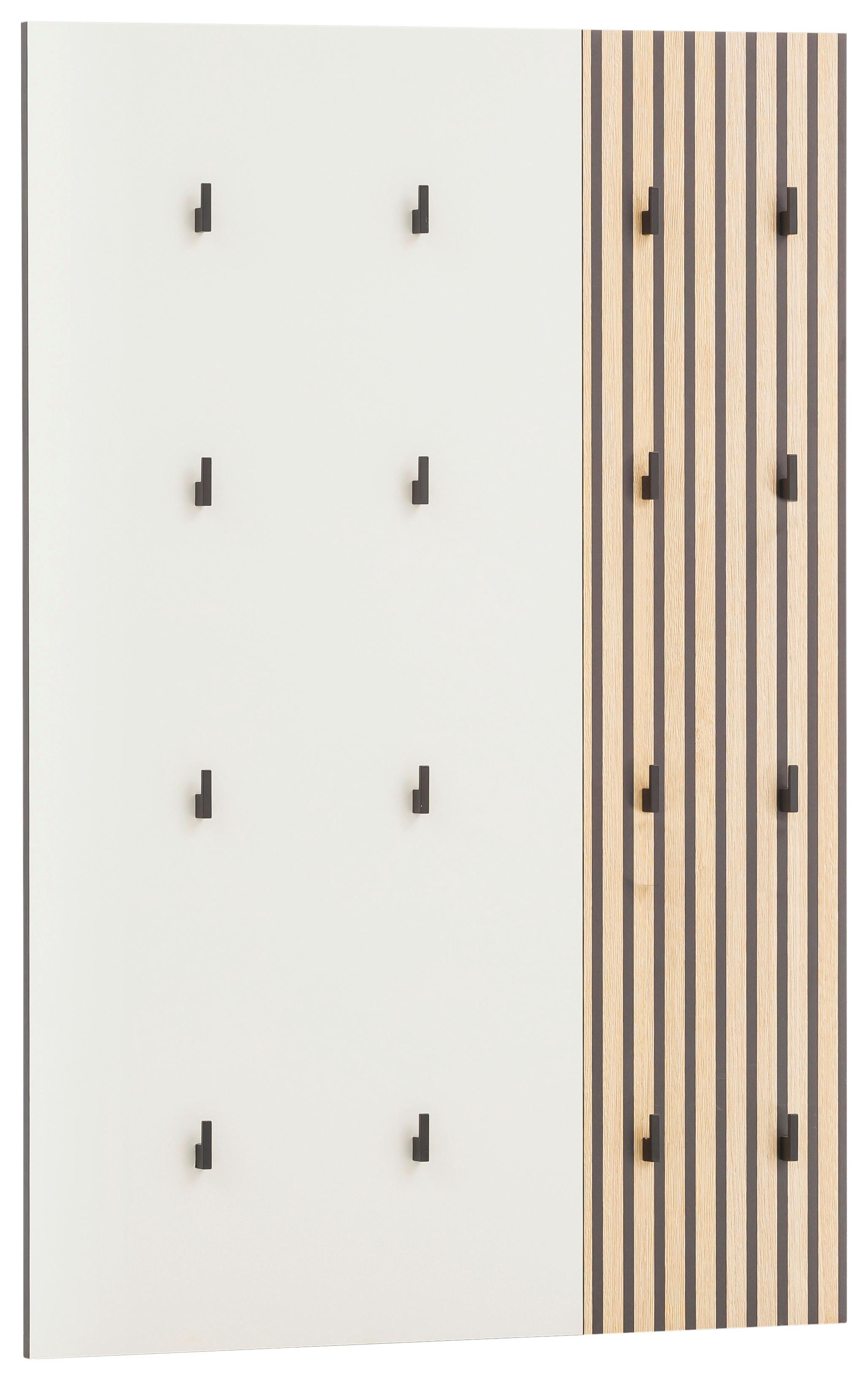 Garderobenpaneel Alexa 245+490 - Eichefarben/Beige, Design, Holzwerkstoff (73,5/109/2,6cm) - MID.YOU