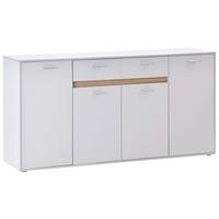 Kommode mit Bügelgriff B: 183,4 cm Slot 4T Hellgrau - Hellgrau, MODERN, Holzwerkstoff (183,4/90/40cm)