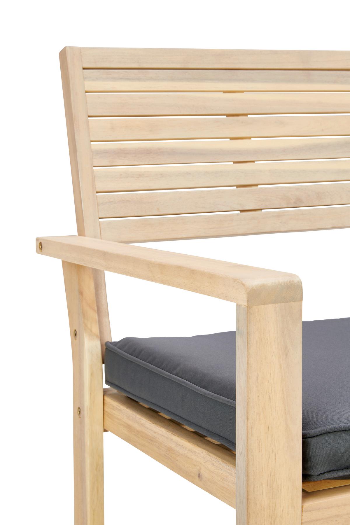 Lounge Garnitúra Bergen - akáciaszínű/sötétszürke, Modern, textil/fa (73cm) - Beldano