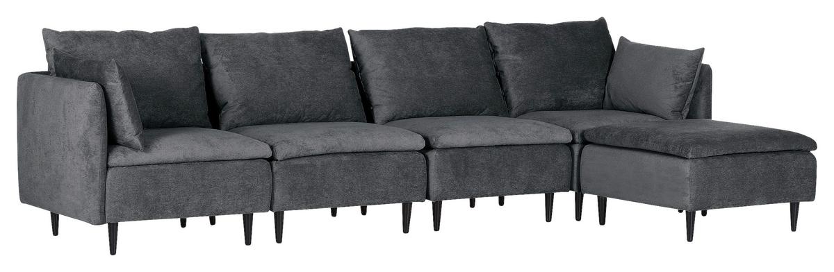 Sofaelement Fynn, Anthrazit B: 77 cm - Anthrazit/Schwarz, KONVENTIONELL, Textil (77/72/83cm) - MID.YOU