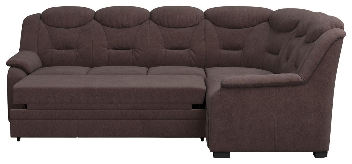 Ecksofa Marcus Braun S: 263x211 cm - Schwarz/Braun, Basics, Textil (263/211cm) - MID.YOU