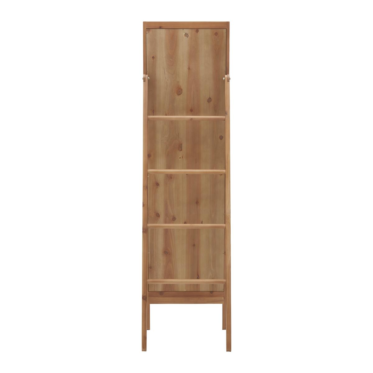 Zrcadlo MILIAS - přírodní barvy, Moderní, dřevo/sklo (46/173/55cm) - P & B