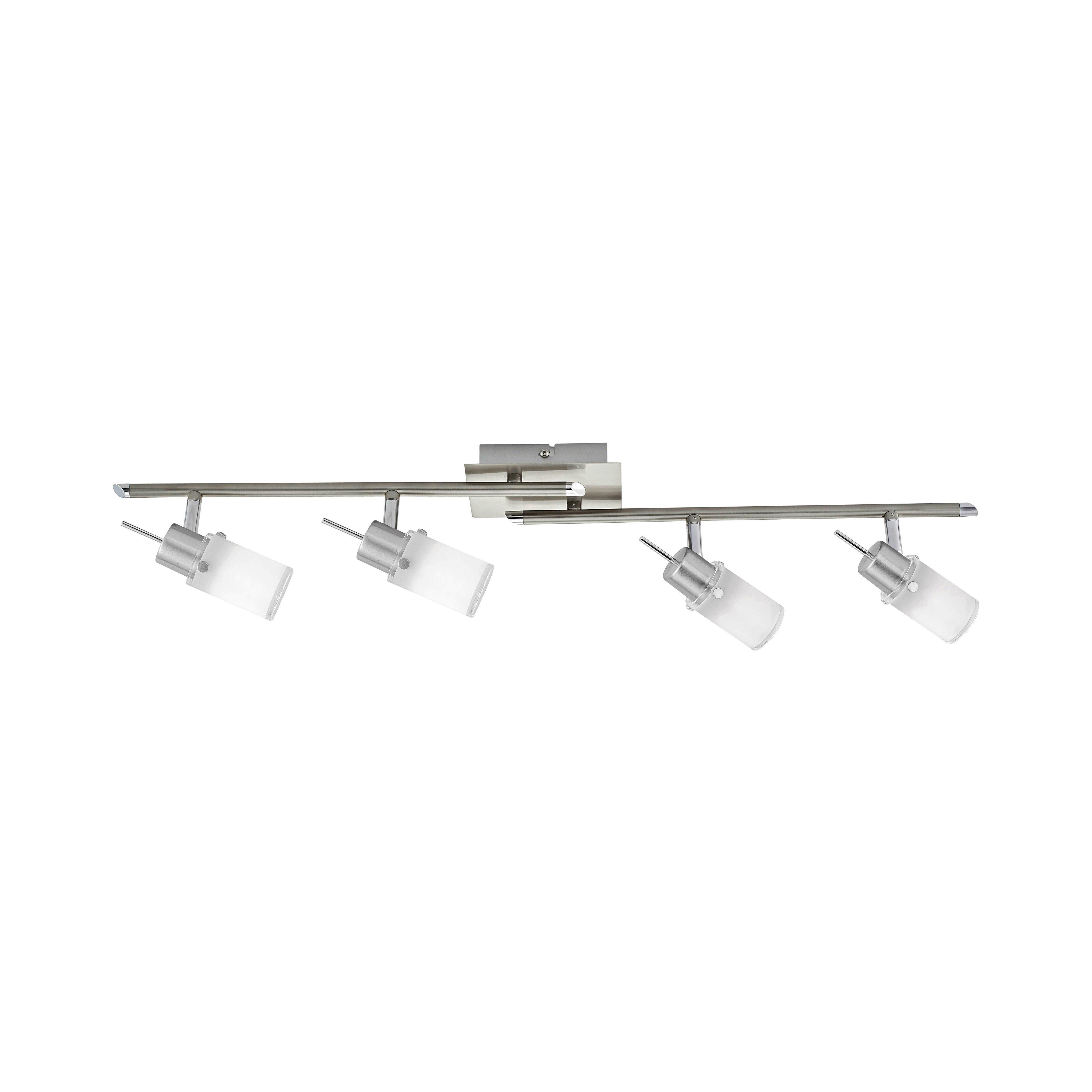 LED-Strahler L11964-55 max Led - Weiß/Nickelfarben, KONVENTIONELL, Glas/Metall (82/24/19cm)