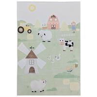 Kinderteppich Kuh, Digitaldruck - Multicolor, MODERN, Textil (100/150cm) - BUNINO