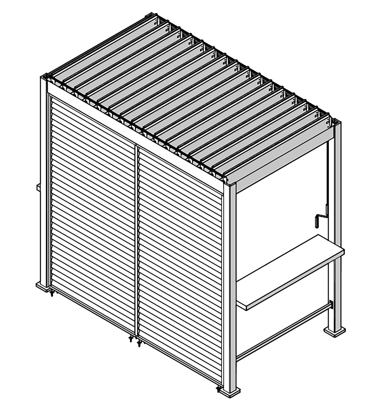 Rückwand Für Bbq Pergola Passend Für 55360071-01 - Anthrazit, LIFESTYLE, Metall (113/238,65/6cm) - Gardenson