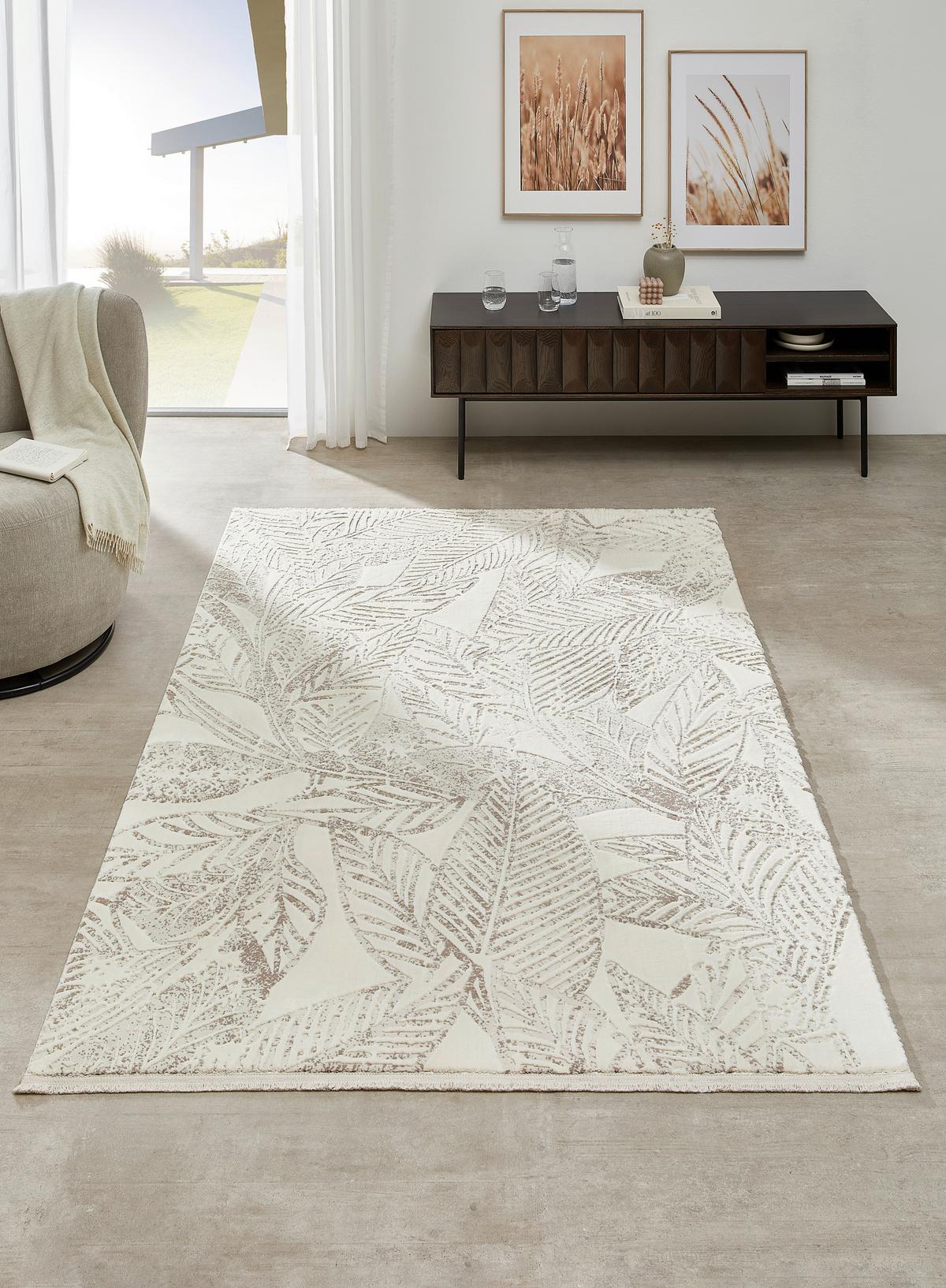 Webteppich Beige, Bxl: Ca. 120x170 Cm - Beige, Design, Textil (120/170cm) - Esprit