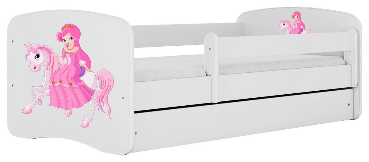 Kinder-/Juniorbett Babydreams inkl. Matratze 80x160 - Birkefarben/Weiß, MODERN, Holz/Holzwerkstoff (80/160cm) - MID.YOU