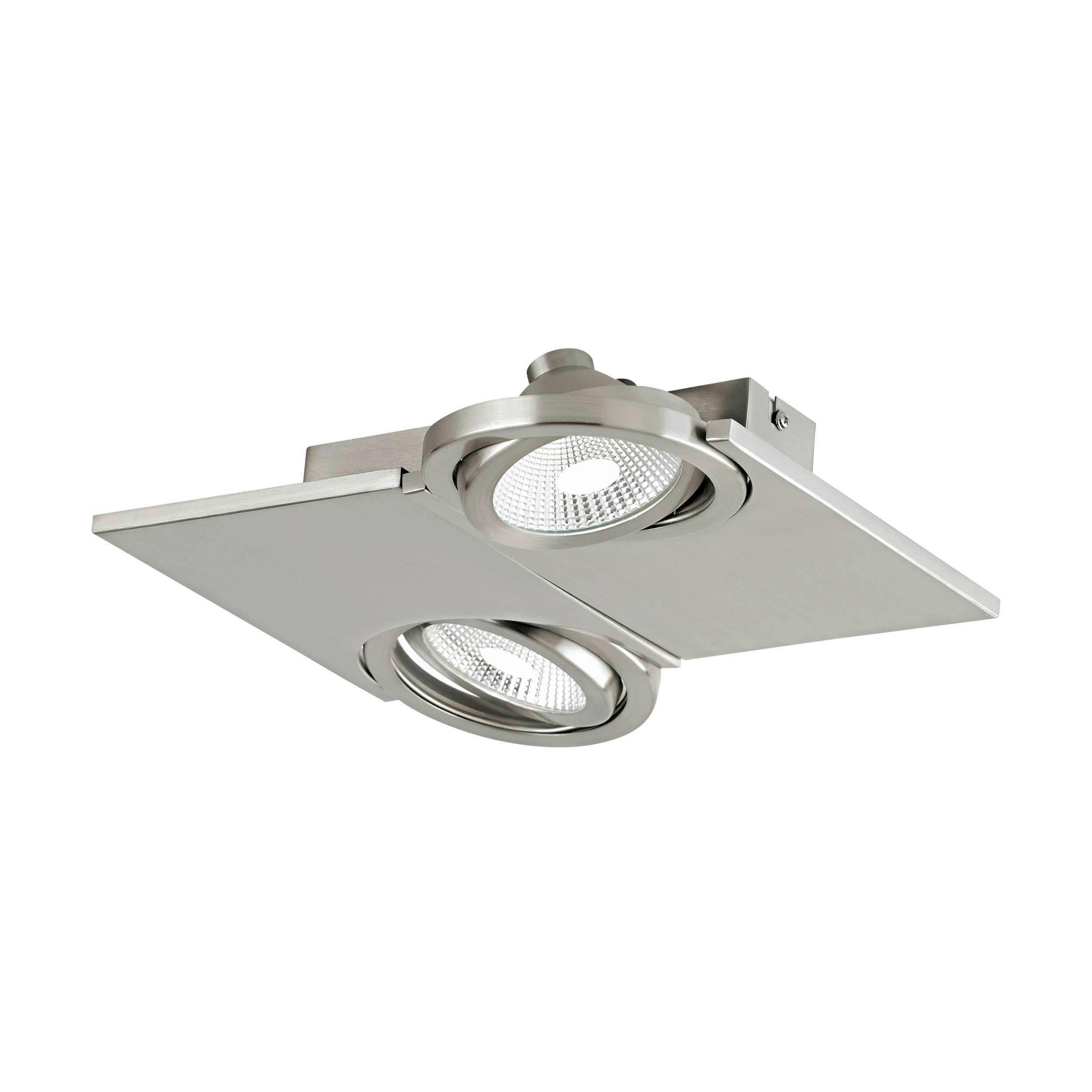 Wandleuchte 39248_brea - Weiß/Nickelfarben, Design, Glas/Metall (28/29/6cm) - Eglo