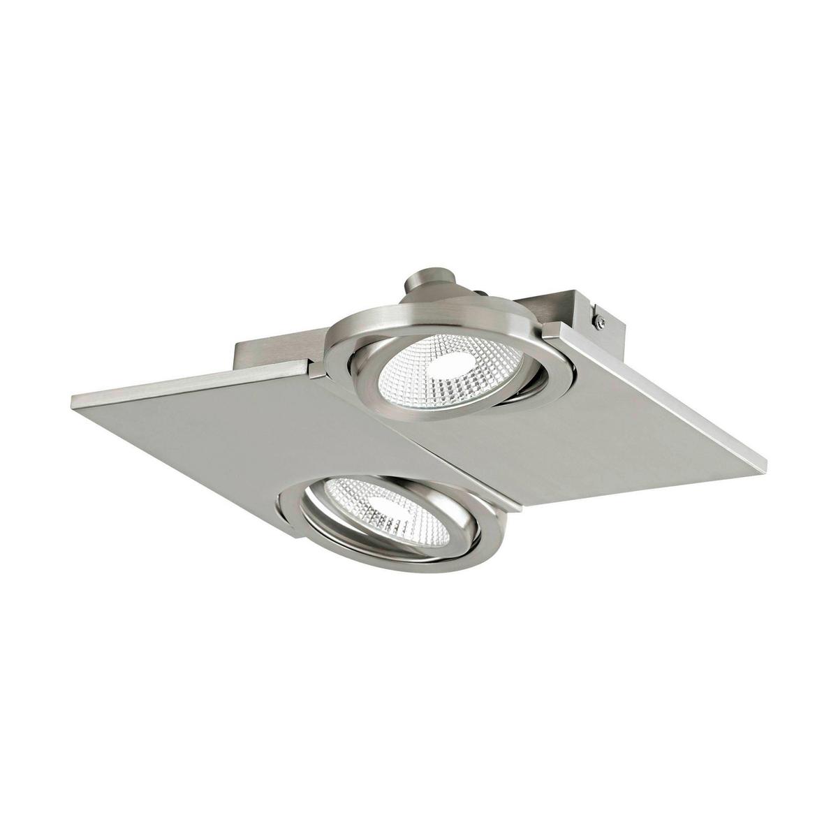Wandleuchte 39248_brea - Weiß/Nickelfarben, Design, Glas/Metall (28/29/6cm) - Eglo