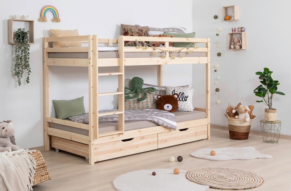 Etagenbett 970514 Rene - Naturfarben, MODERN, Holz (90/200cm) - MID.YOU