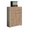 Office Edition B: 84,5 cm Grau/Eichefarben - Eichefarben/Grau, MODERN, Holzwerkstoff (84,5/114/33cm) - MID.YOU