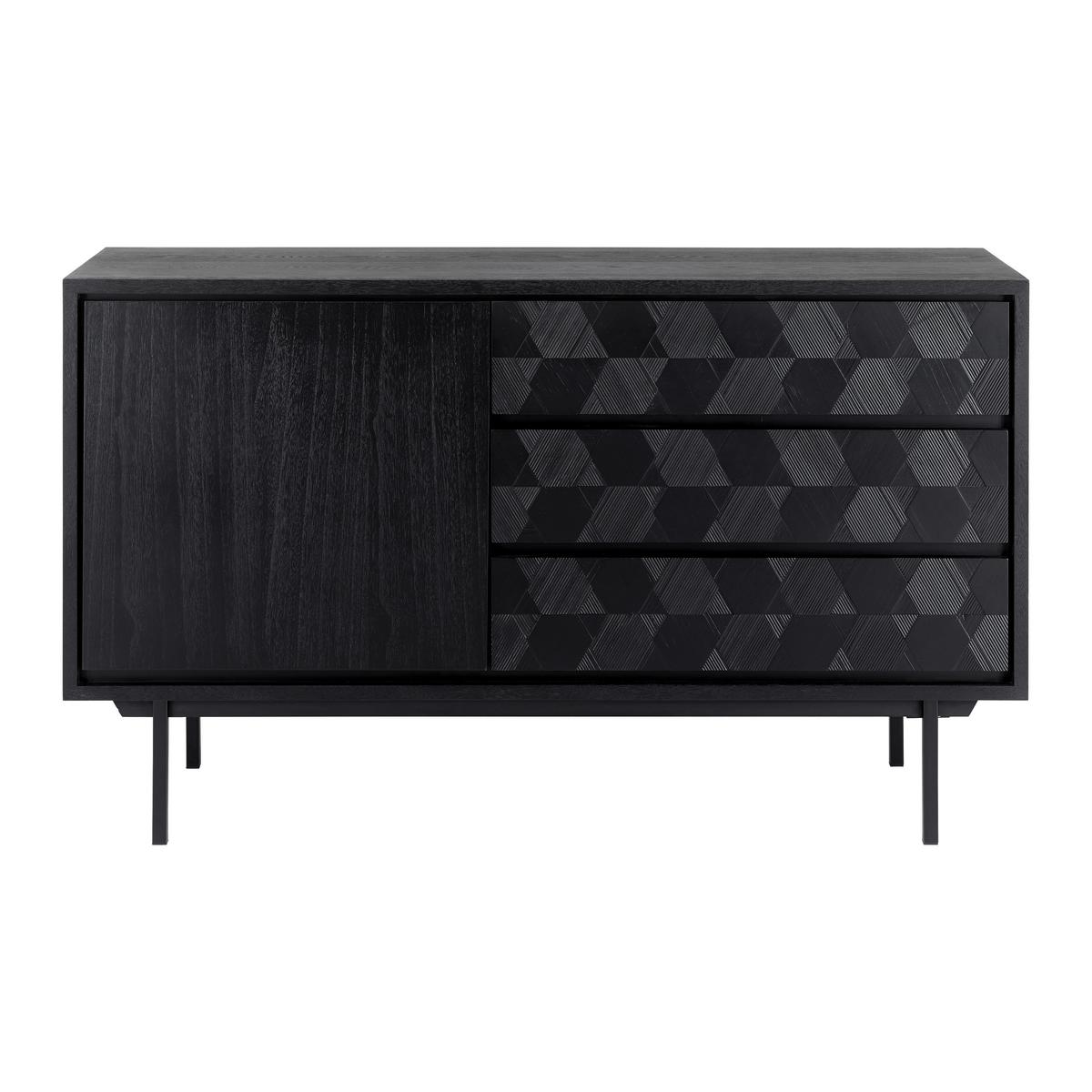 Příborník ROMA černý - černá, Moderní, kov/dřevo (131,5/77/42cm) - Bessagi Home