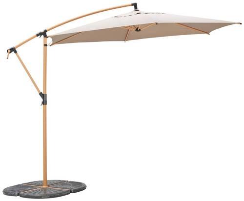 Ampelschirm Exellent BxHxT: 300x300x248 cm Taupe - Taupe, MODERN, Textil/Metall (300/300/248cm) - Beldano
