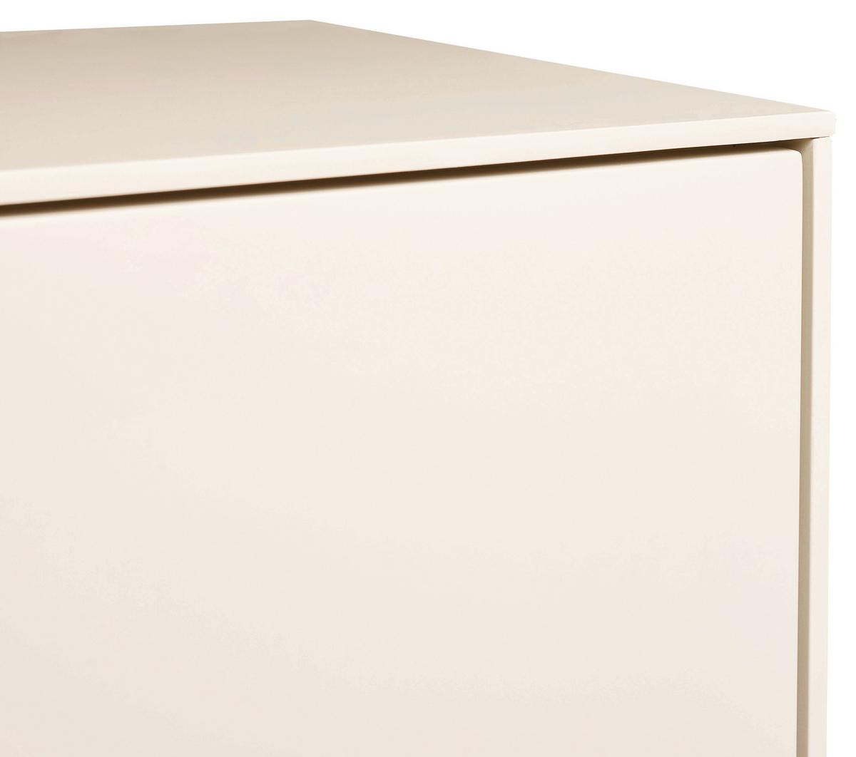 Waschbeckenunterschrank Vaduz Kashmir, B: 60cm - Kaschmir/Schwarz, Trend, Holzwerkstoff (60/60/33cm)