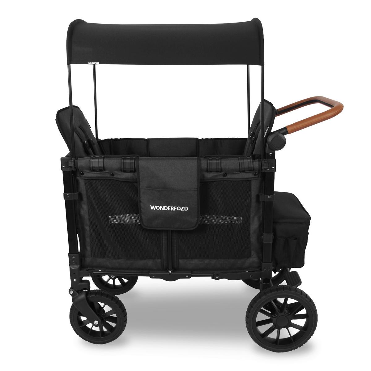 Bollerwagen Luxe Double Stroller Wagon - Schwarz, Basics (63.5/113.03/137.16cm) - WONDERFOLD