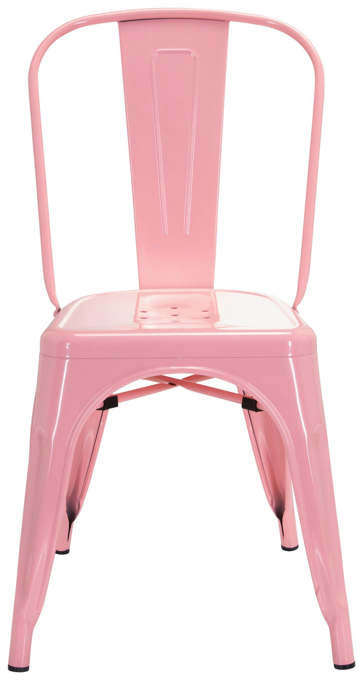 Stuhl Vantaggio Comfort Stapelbar Rosa Bis 150 Kg - Rosa, Basics, Metall (44/84/54cm) - MID.YOU
