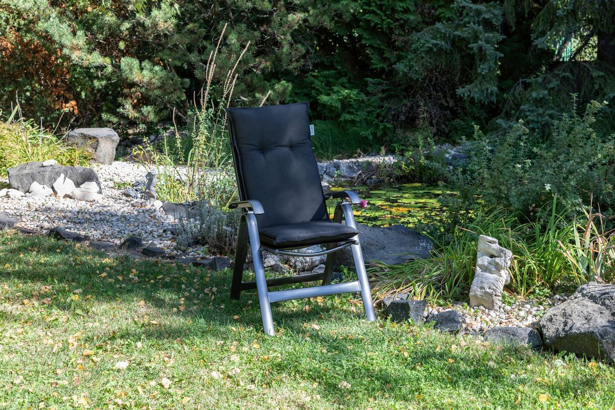 Hochlehner Auflagen 2er-Set Trabzon 118x46x8cm Anthrazit - Anthrazit, Basics, Textil (118/46/8cm) - Gardenson