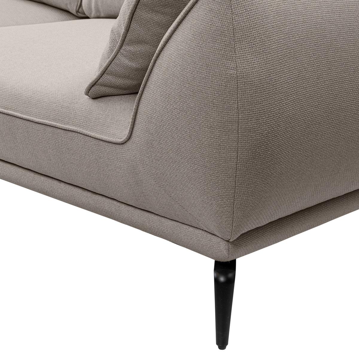 2-Sitzer-Sofa Cavo, Hellbraun B: 208 cm - Hellbraun/Schwarz, MODERN, Textil (208/86/118cm) - MID.YOU