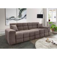 Viersitzer-Sofa Bosco, Taupe B: 300 cm - Taupe/Schwarz, MODERN, Textil (300/87/120cm) - Livetastic