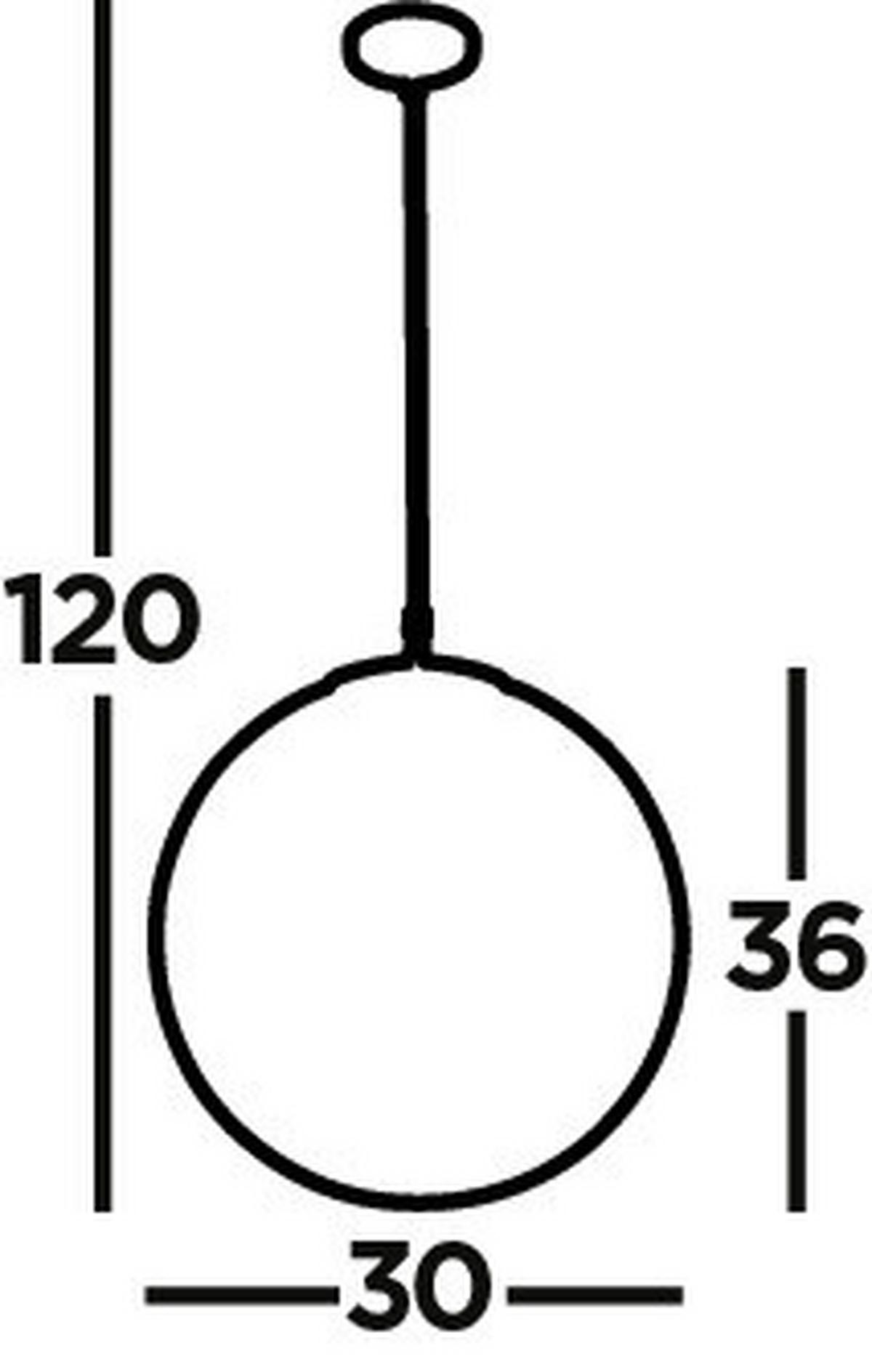 Hängeleuchte Atom 6088 - Schwarz/Weiß, KONVENTIONELL, Glas/Metall (30/120cm)