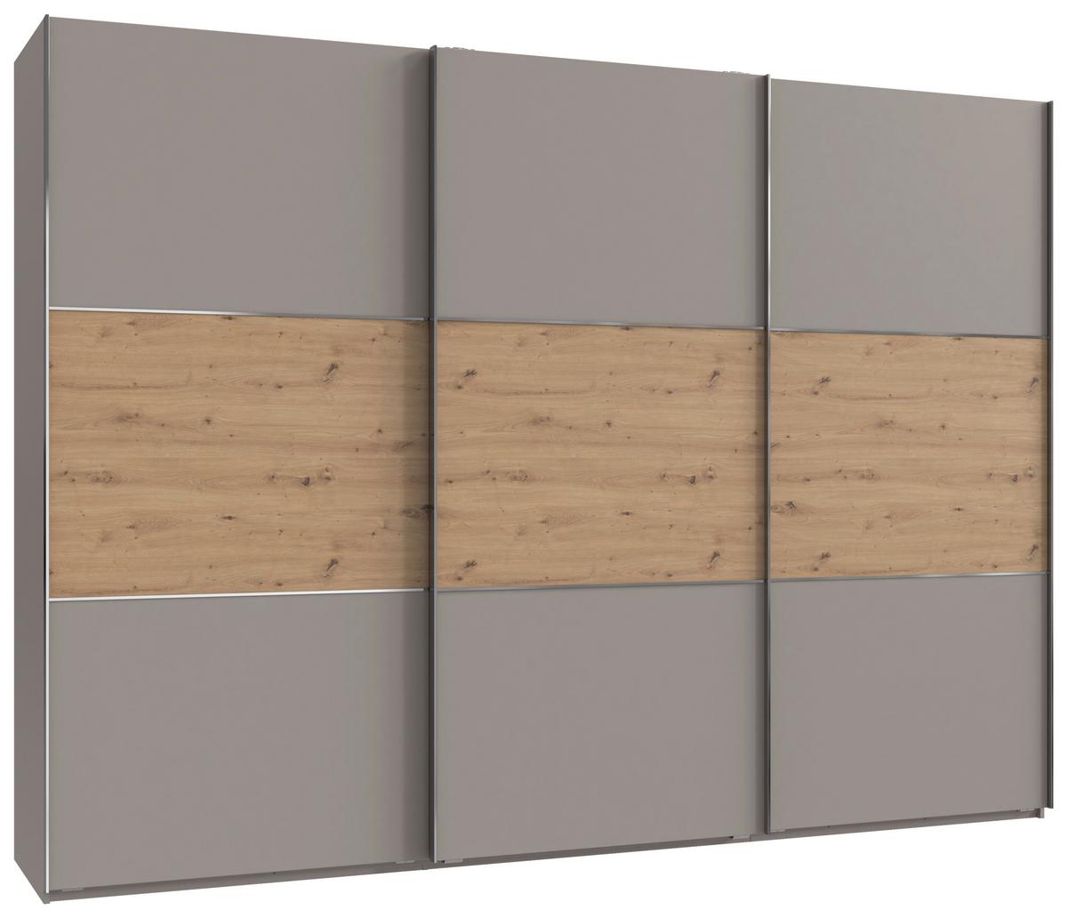 Schwebetürenschrank Indian A Sahara/Artisan Eiche,b: 300 cm - Eiche Artisan/Sahara, KONVENTIONELL, Holzwerkstoff (300/216/65cm)