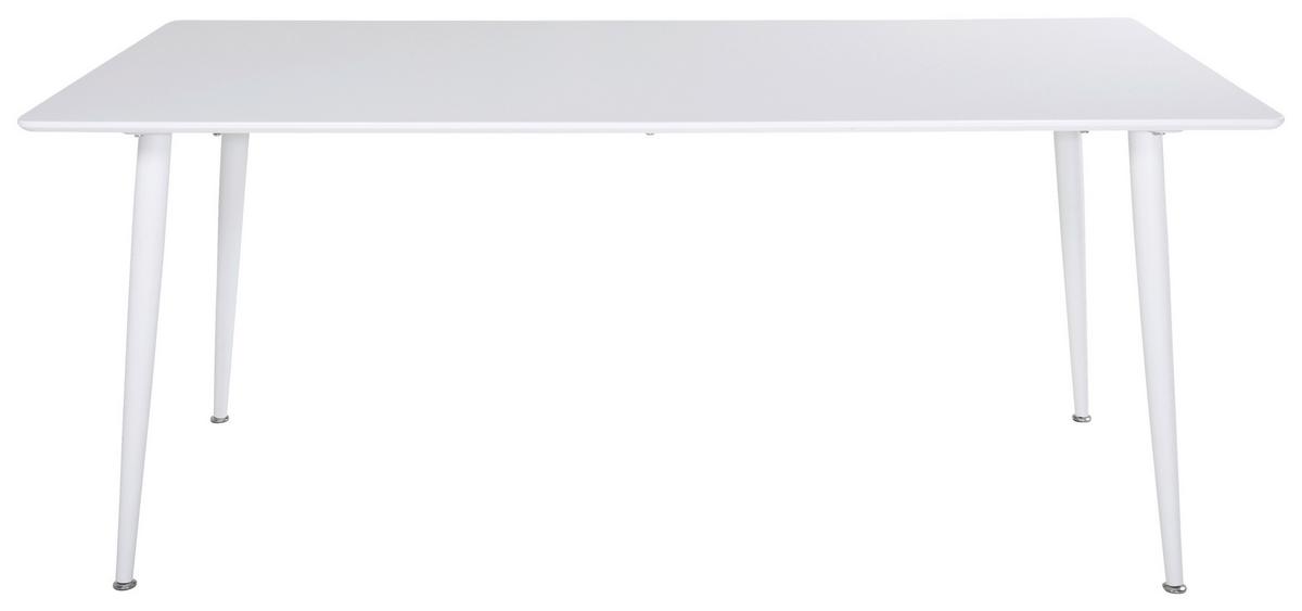 Esstisch Polar - Weiß, Design, Holz/Metall (180/90/75cm) - Livetastic