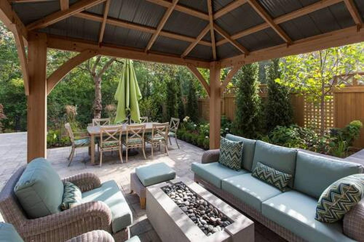 Pavillon Devon 366x366cm Wetterfest - Bronzefarben/Mokka, Basics, Holz/Metall (366/320/366cm)