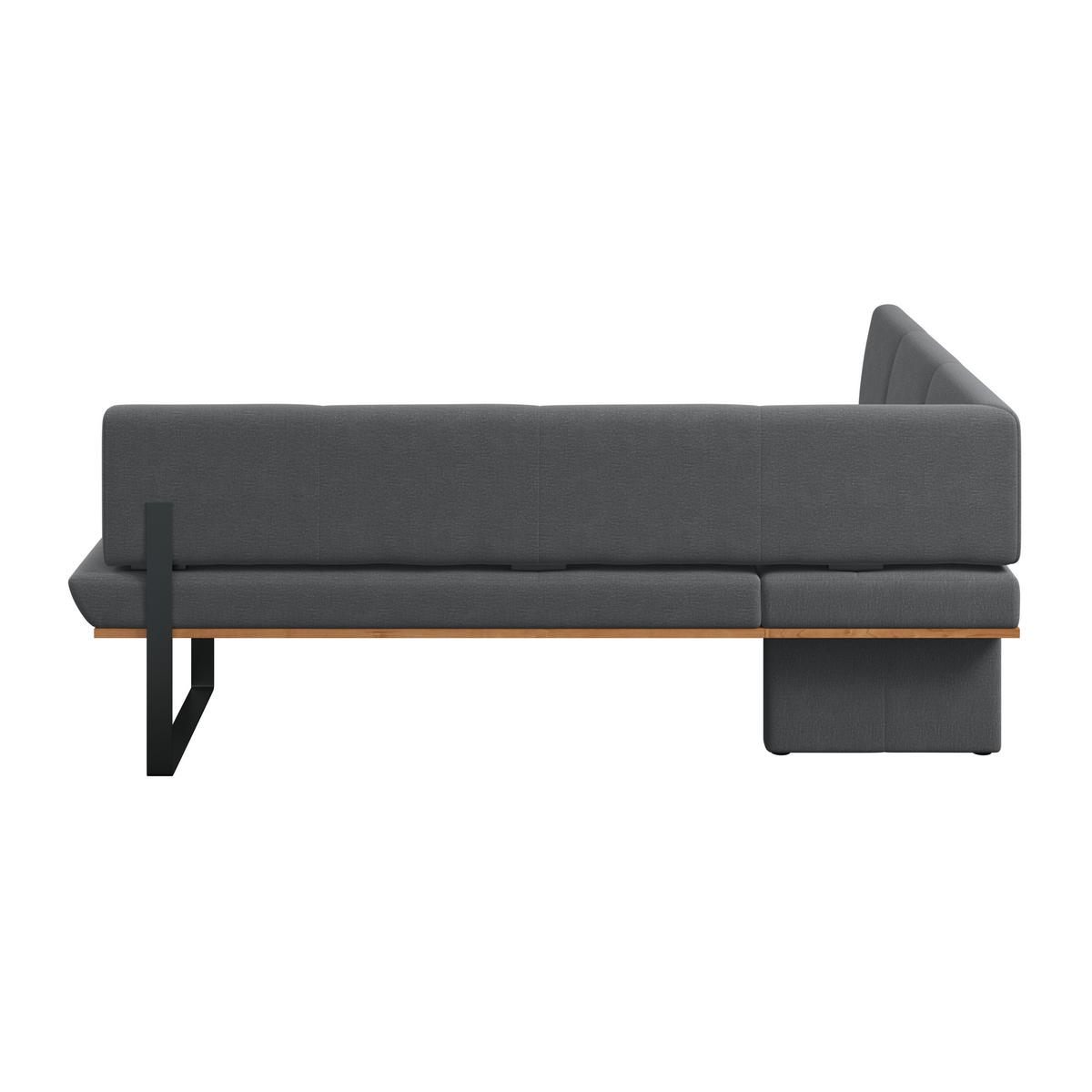 Eckbank Tristan Webstoff schwarz,S:175x245cm - Schwarz, MODERN, Holz/Textil (175/245cm) - James Wood