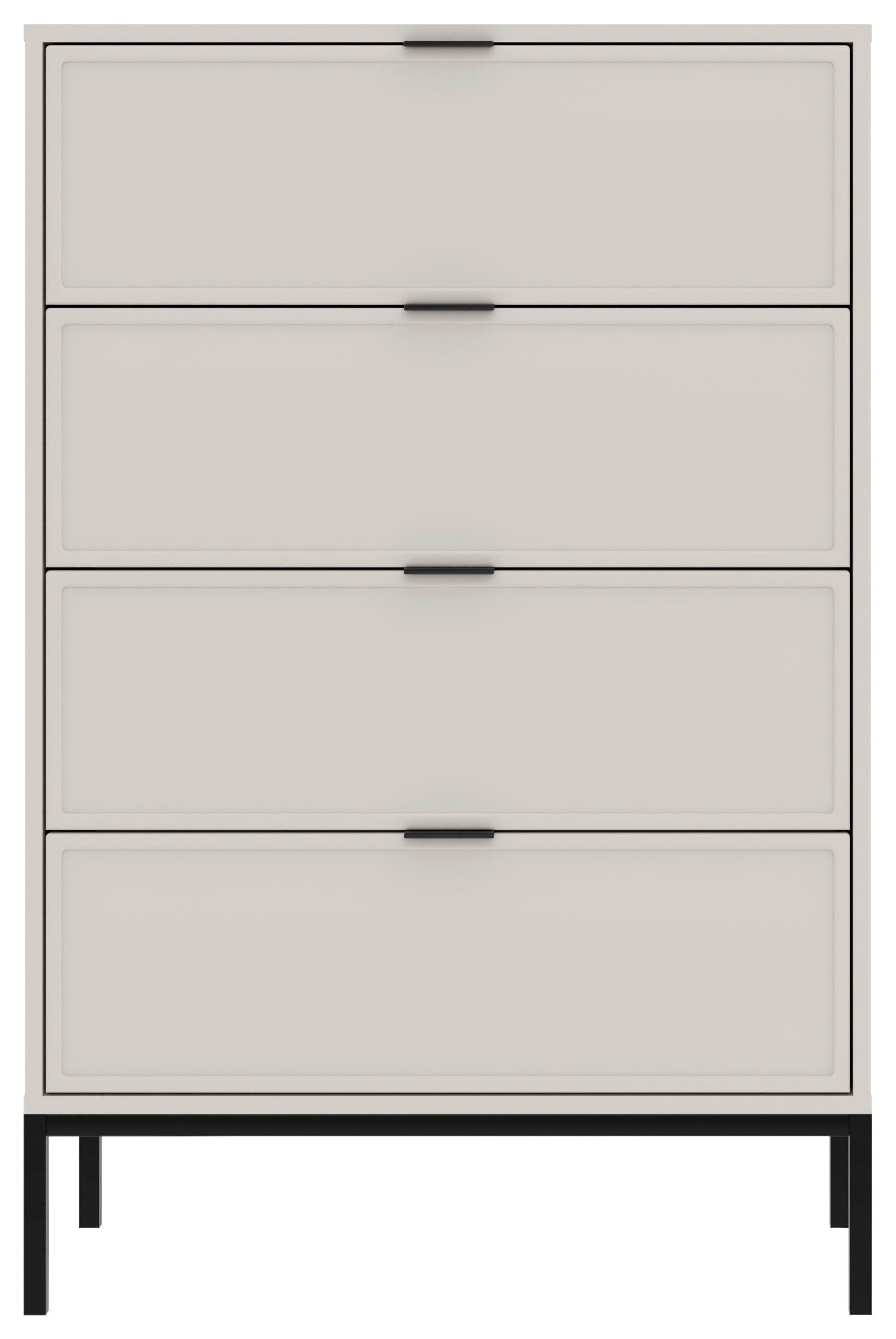 Kommode Deco Schwarz/Kaschmir B: 75,9cm - Kaschmir/Schwarz, Design, Holzwerkstoff/Metall (75,9/115,5/40cm) - MID.YOU