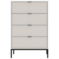 Kommode Deco Schwarz/Kaschmir B: 75,9cm - Kaschmir/Schwarz, Design, Holzwerkstoff/Metall (75,9/115,5/40cm) - MID.YOU