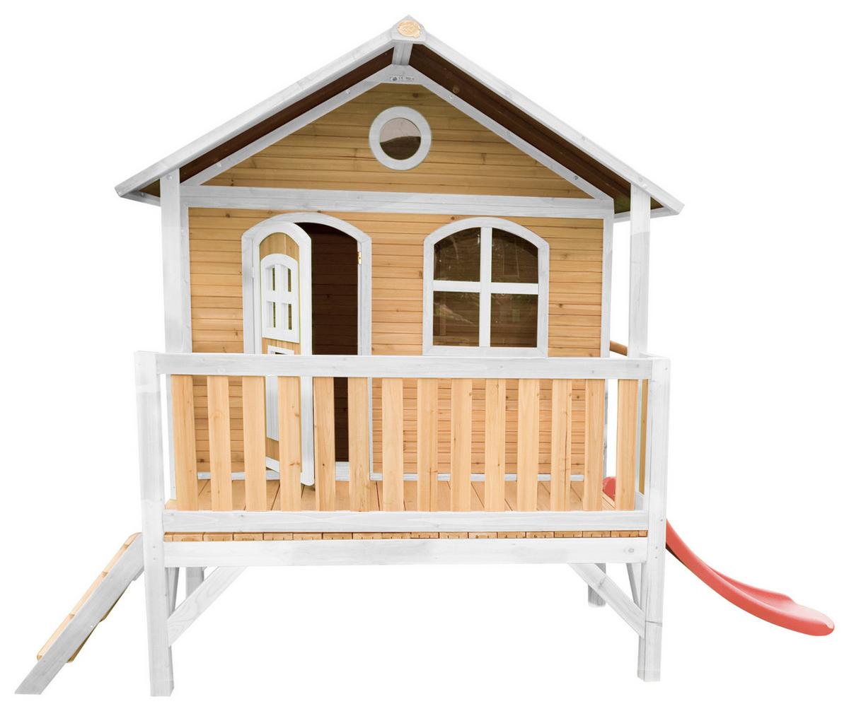 Spielhaus A030.040.21 - Hellrot/Rot, KONVENTIONELL, Holz/Kunststoff (349/233/212cm) - Ambia Garden