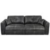 Schlafsofa Dolan Lux.3Dl Anthrazit - Hellbraun/Chromfarben, MODERN, Textil (245/85/115cm) - Livetastic